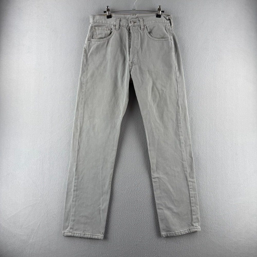 Vintage Levis Jeans Mens‎ Fits 31x31 Gray Denim 90s 501 Straight Made in USA